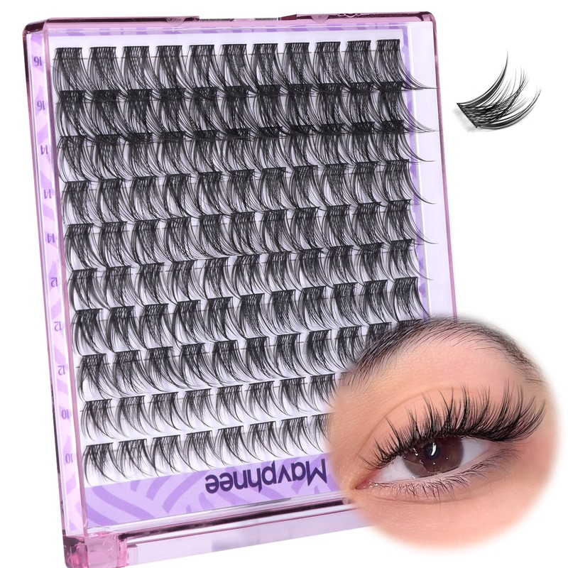 Mavphnee Wispy Lash Clusters Natural Eyelash Clusters 110 Pcs Cluster