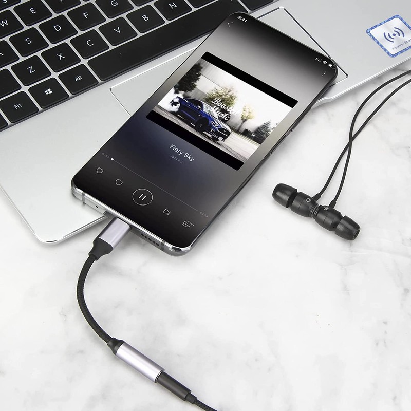 PADCR USB C Headphone Adapter, USB-C to 3.5 mm Jack