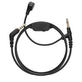 kwmobile Headphone Cable for Sony WH-1000XM5 / WH-1000XM4 / MDR-100ABN / V-Moda - 200cm Replacement Cord with Microphone + Volume Control - Black