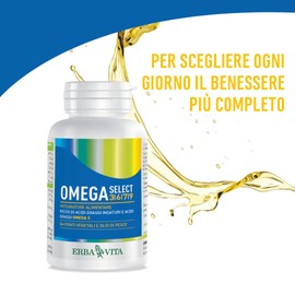 ERBA VITA Omega 3,6,7,9 integratore alimentare fonte naturale di Omega 3, 6, 7 e 9 per il benessere dell’organismo - 120 Perle