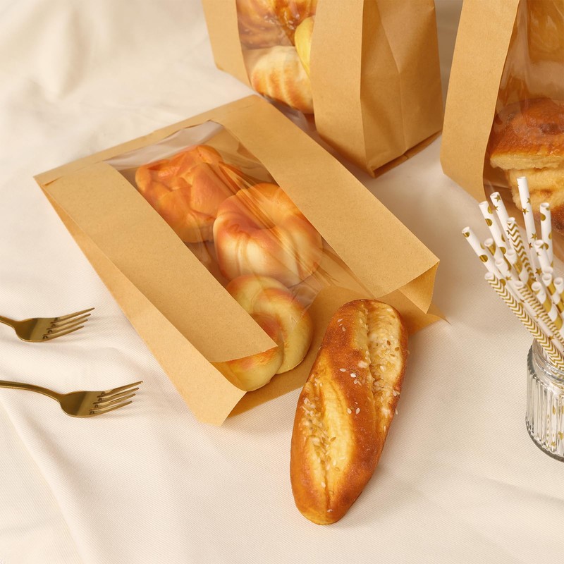 Moretoes Sourdough Paper Bread Bags, 100 Packs Bread Bags for