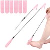 Velmitten Toe Cleaning Brush Lotion Applicator for Feet with 6