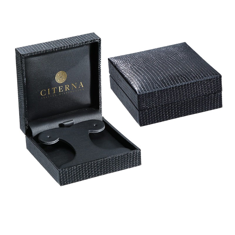 Citerna 9ct Yellow Gold Square Stud Earrings Set with CZ