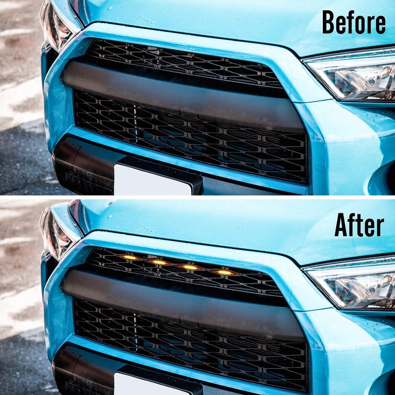 SEVEN SPARTA 4 PCS Grill Led Lights Compatible with Toyota