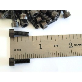 Brighton 8-32 x 1/2" SOCKET HEAD CAP SCREWS BOLTS BLACK OXIDE FULL THREAD - 50 PIECES