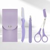 Eyebrow Trimming & Shaping Scissors Gift Set for Travel Kit 3ea