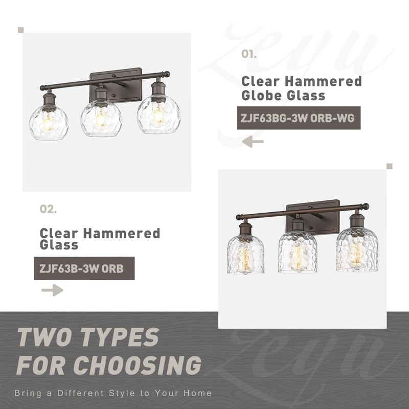 zeyu Farmhouse 3 Light Vanity Lighting, 21.4'' Bathroom Mirror Wall