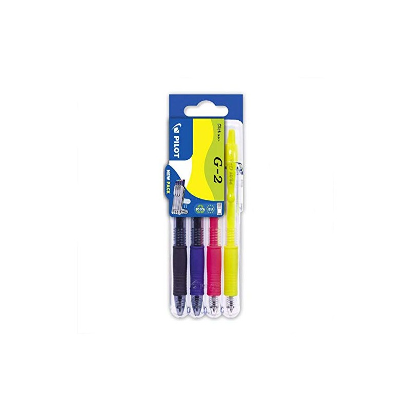 Pilot Set2Go G207 Retractable Gel 0.7mm Assorted (Pack of 4)