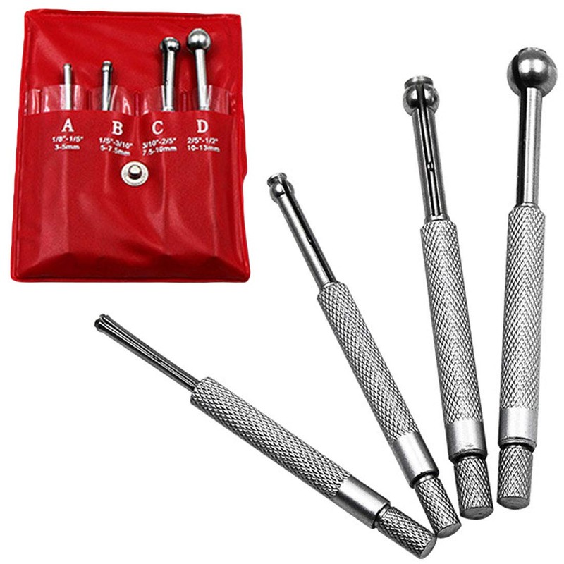 4 Pcs Full Round Bore Gauge, 3-13mm Small Hole Gauge