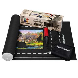 LifeStyleMall Jigsaw Mat 1500 Pieces - Jigsaw Puzzle Roll Mat - Puzzle Storage Mat – Jigsaw Accessory - Portable Puzzle Mat 500, 1000, 1500 Pieces – Premium Felt Material