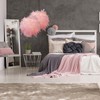 LOLYSIC Pink Feather Light Shade, 30cm Fluffy Lampshade Shade for
