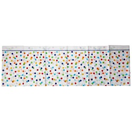 Unique Party 58253 - Rainbow Polka Dot Plastic Tablecloth, 7ft x 4.5ft