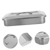 Healvian Stainless Steel Square Box Tray Sterilizer with Lid
