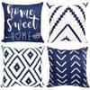 Decorative Throw Pillow Covers 18x18 Inch Blue Pillow Covers for