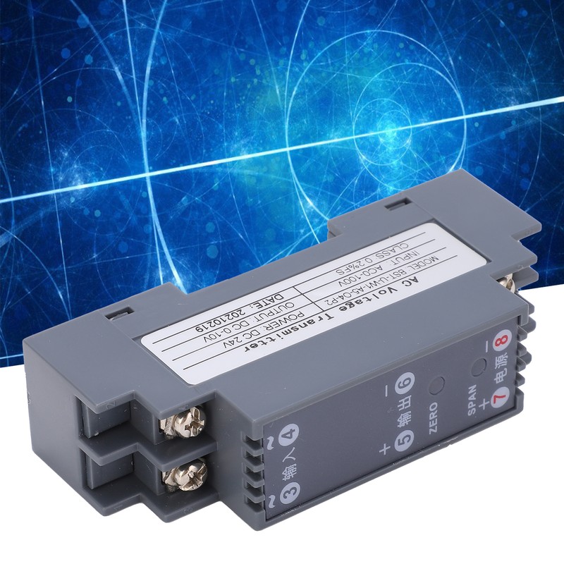 Voltage Transducer AC Signal Isolator Transmitter Sensor 1‑in‑1‑out AC0‑100V to
