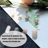 SINLOV 24pcs Square Coffin Nails Fake Nude Acrylic Print on