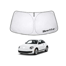 KOKATO Volkswagen The Beetle 16C April 2012 - April 2021 Car Sunshade, Car Front, Women's, Heat Protection, Sun Protection, UV Protection, Foldable, Storage Pouch Included, Easy Installation