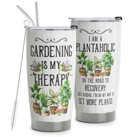 HOMISBES Gardening Gifts for Women, Funny Gardening Gifts Travel Mug, Gardener Gifts, Gifts for People Who Love Gardening, Plant Lady Travel Tumblers 20oz