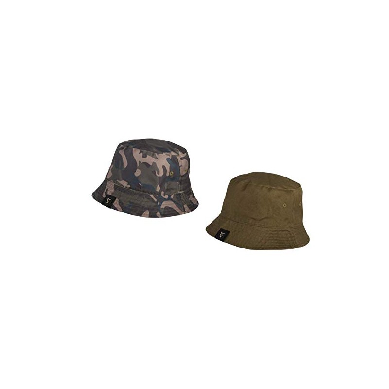 Fox Khaki/Camo Reverse Bucket Hat - Hat for Carp Fisher,