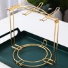 SJORHNUS Tea Cups Holder,Gold Metal Coffee Cup Tea Cups Rack,Foldable