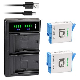 Kastar 2-Pack 3.85V 1900mAh Battery and LTD2 USB Charger Compatible with GoPro ADBAT-001 ADDBD-001 Battery, GoPro HERO10 Hero 10 Black Edition, GoPro HERO9 Hero 9 Black Edition Action Camera
