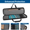 ORKELS 4x5 Pool Cue Case with Multi-Pockets, Soft Padded Billiard