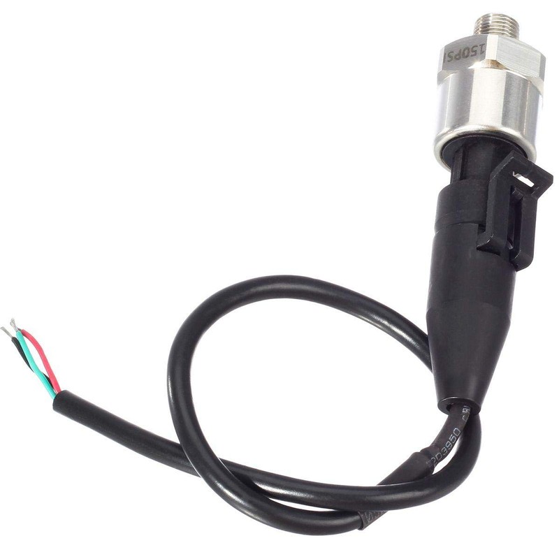 AUTEX 150 Psi Pressure Transducer/Sender/Sensor with Connector Harness 0-150 Psi