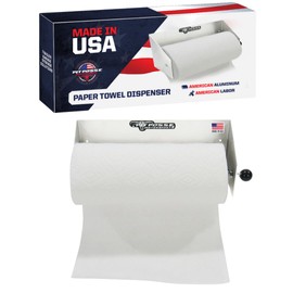 Pit Posse 573 Paper Towel Holder Dispenser Aluminum Enclosed Trailer Shop Garage Storage Organizer-Made in USA- 5 Year Warranty- Toy Hauler, 5th Wheel, RV, Snowmobile