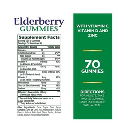 Nature’s Bounty Nature's Bounty Elderberry Gummies Immune Health 70 Gummies exp 04/26