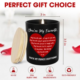 Couples Gifts for Him and Her - Valentines Day, Anniversary, Birthday, Christmas, Candle Gifts for Couples, Girlfriend, Boyfriend, Husband and Wife Gifts - Vanilla Lavender Scented Candles 10 Oz