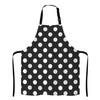 Lefolen Black and White Polka Dot Bib Apron with Adjustable