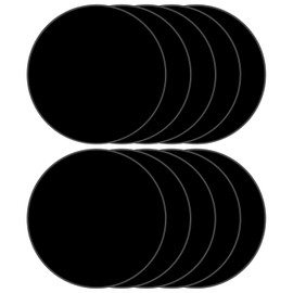 ZESABGE Pack of 10 Acrylic Plates Black Acrylic Discs 10 cm Round Plastic Plates, Acrylic Plastic Plates for Painting, DIY Crafts, Project Exhibition
