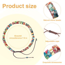 Mikovivi Inspirational Bracelet for Women, Life is Tough But So are You Encouragement Bracelet Natural Stone Motivational Jewelry Spiritual Thinking of You Gift Get Well Gifts for Women