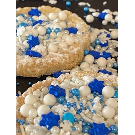 Ultimate Baker Naturally Colored Holiday Sprinkle Mixes, Christmas Sprinkles and Jimmies (Snowballs, 8oz Bag)