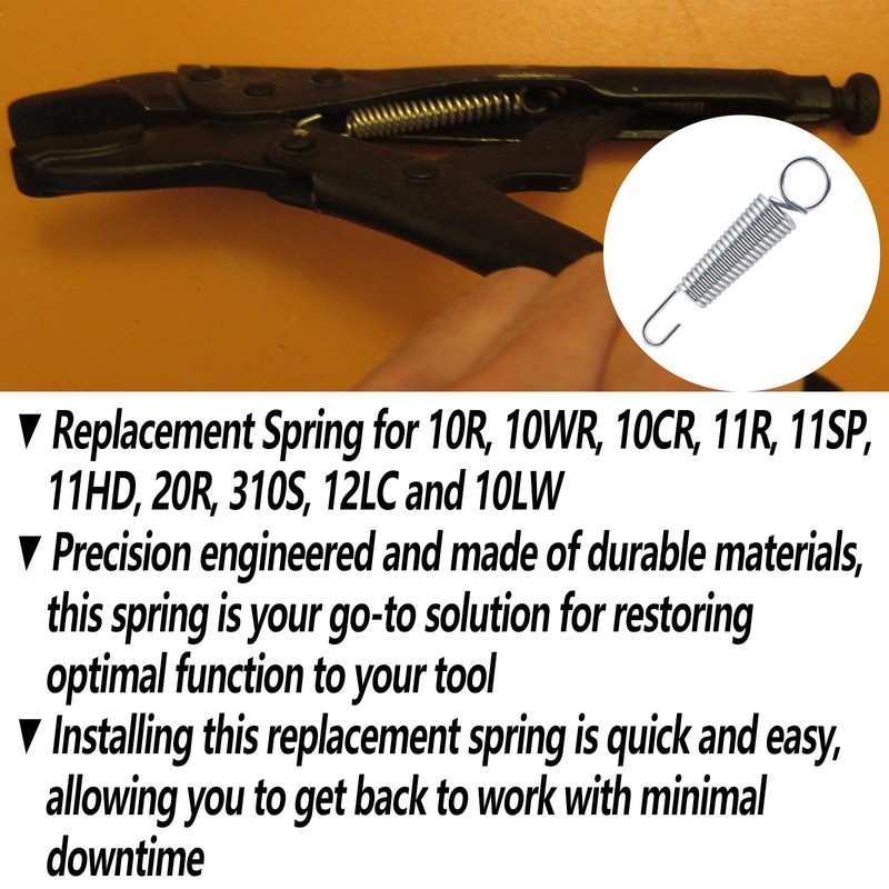 (10-Pack) 4008 Vise Grip Replacement Springs, Compatible with Irwin Vise