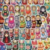 Russia 20 Random Russian Nesting Doll Stickers Decals Laptop Hydro