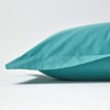 HOMESCAPES Teal Pure Egyptian Cotton Oxford Pillowcase Standard Size 200