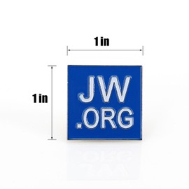 Jehovah Witness - Square Blue Lapel Pin - JW.org Neck Tie Hat Tack Clip Women or Men Suits-Silver Square-10 pcs