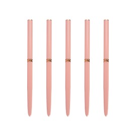 Bojueshaw 5pcs Nail Art Liner Brushes,Detail Nail Brushes,Fine Thin Nail Brush Set,Nail Dotting Drawing Tool for Craft Nail Detail Painting(Pink)