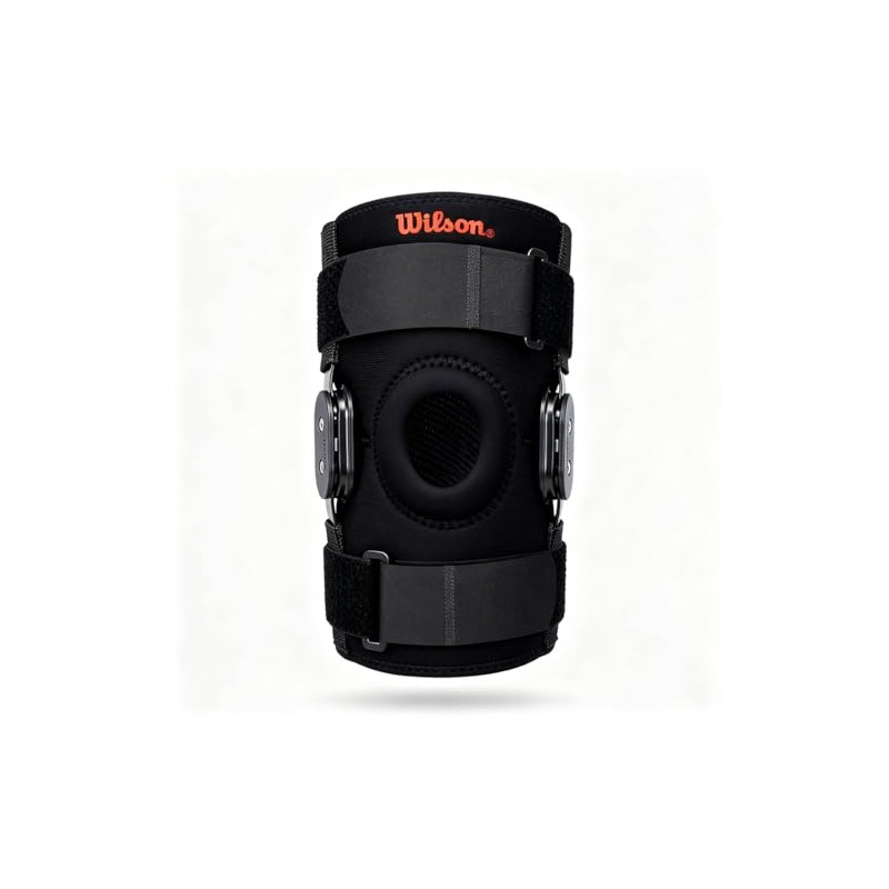 Wilson AW206S Rodillera con Bisagras Mediano, Color Negro
