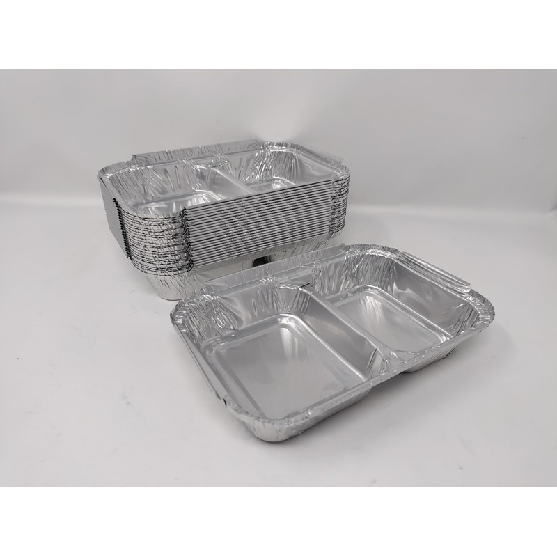 4 x 2 Compartment Aluminium Foil Rectangular Roasting Oven Baking