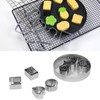 QANYEGN Small Cookie Cutters Geometric Shapes Set, Geometric Metal Cookie