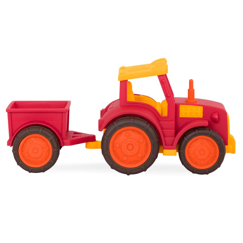 Battat- Wonder Wheels- Red Toy Tractor And Trailer – Farm