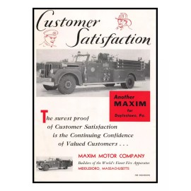 Maxim Fire Truck Apparatus Vintage Brochure Ad Reproduction Print 8.5x11"