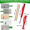 Hiboom 4 Pack Carpenter Pencils with 36 Refills (Red, Black,