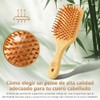 Peine para Masaje con Bolsa De Aire Antiestático,Cepillo De Bambú