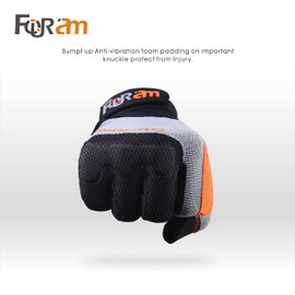 FOUR-AM Work Gloves Men & Women, Utility Mechanic Working Gloves High Dexterity Touch Screen For Multipurpose,Excellent Grip (XL)