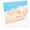 Baluue Earring Display Stand Beech Wood Earring Card Holder for