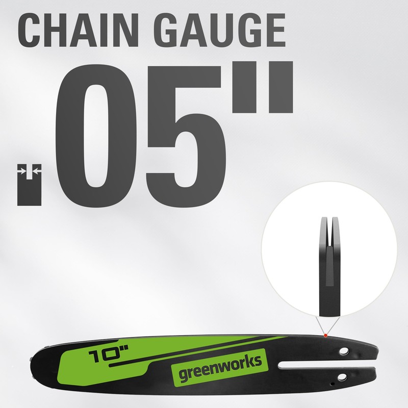 Greenworks 10" Replacement Pole Saw Bar and Chain Combo