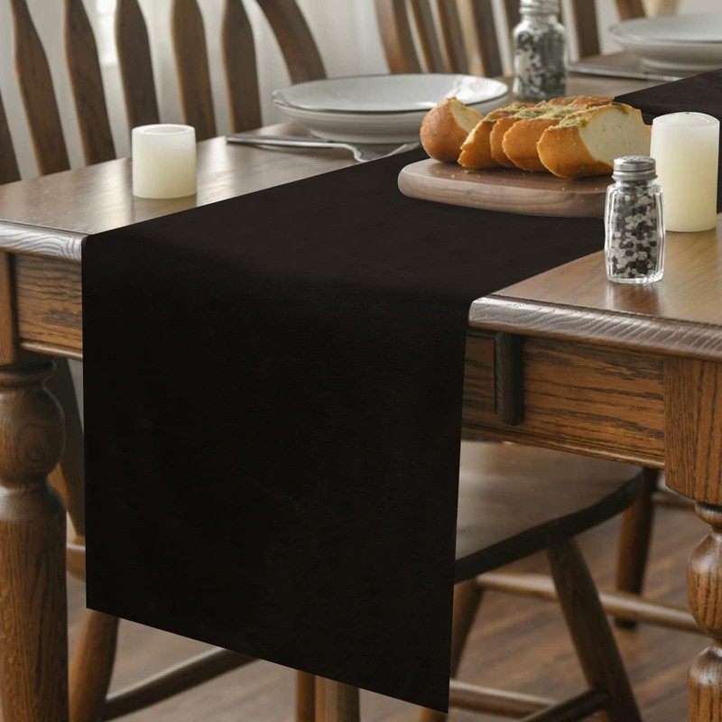 Modern Decorative Table Runners - Waterproof, Outdoor, Black (40*240 cm)